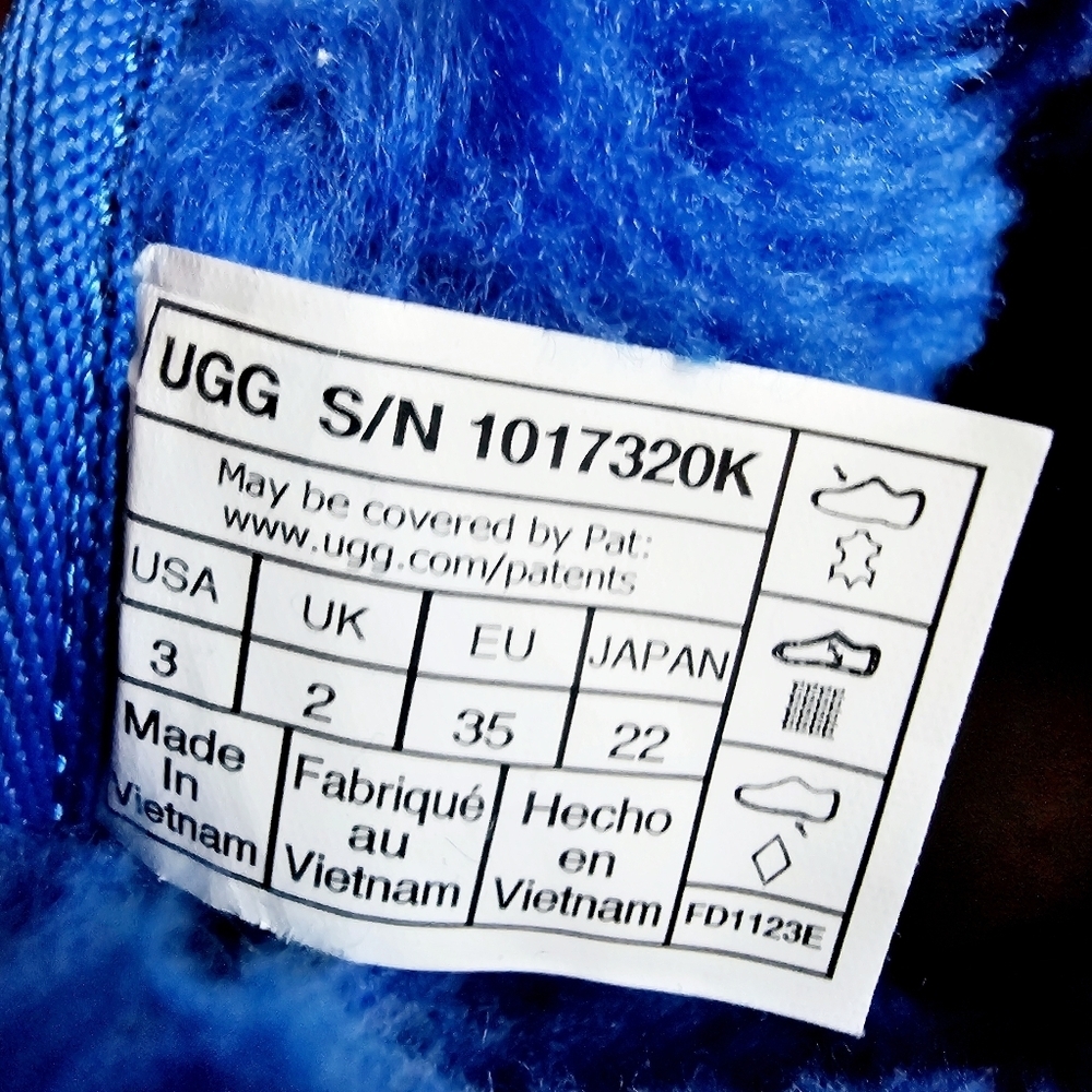 UGG Neumel II Chukka Boots Unisex Dive Blue Leather Suede Wool Lined Big Kid 3 - Picture 15 of 16